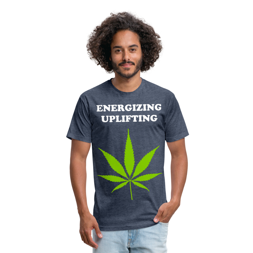 Fitted Cotton/Poly T-Shirt by Next Level - heather navy