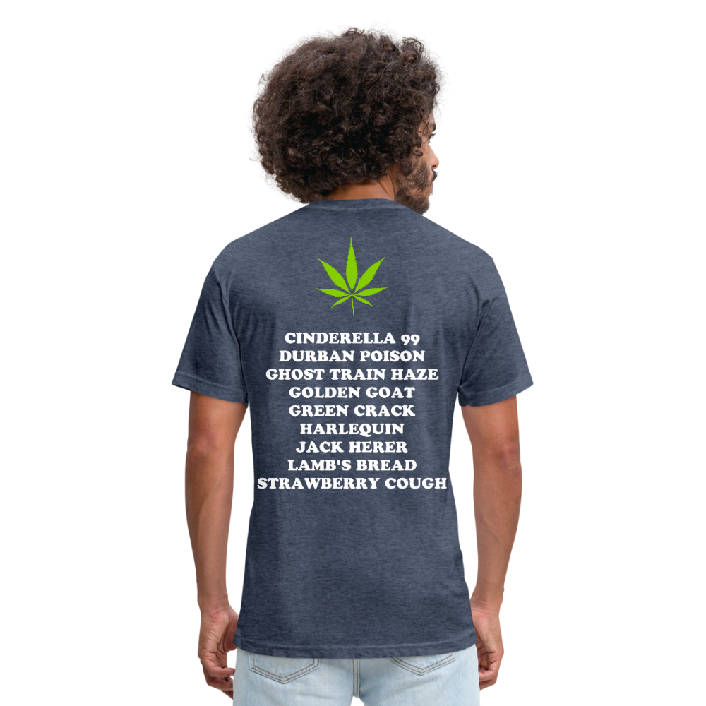 Fitted Cotton/Poly T-Shirt by Next Level - heather navy