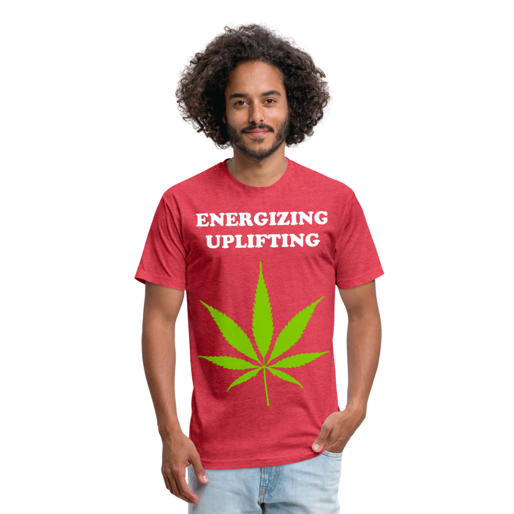 Fitted Cotton/Poly T-Shirt by Next Level - heather red