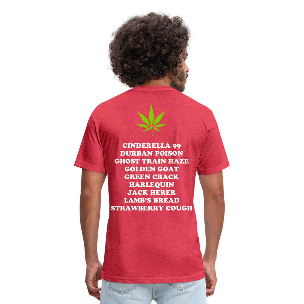 Fitted Cotton/Poly T-Shirt by Next Level - heather red