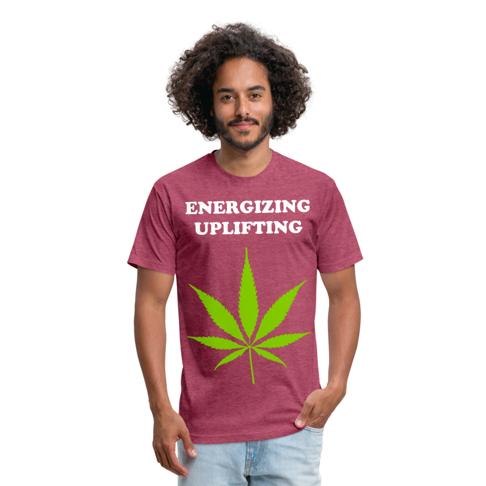 Fitted Cotton/Poly T-Shirt by Next Level - heather burgundy