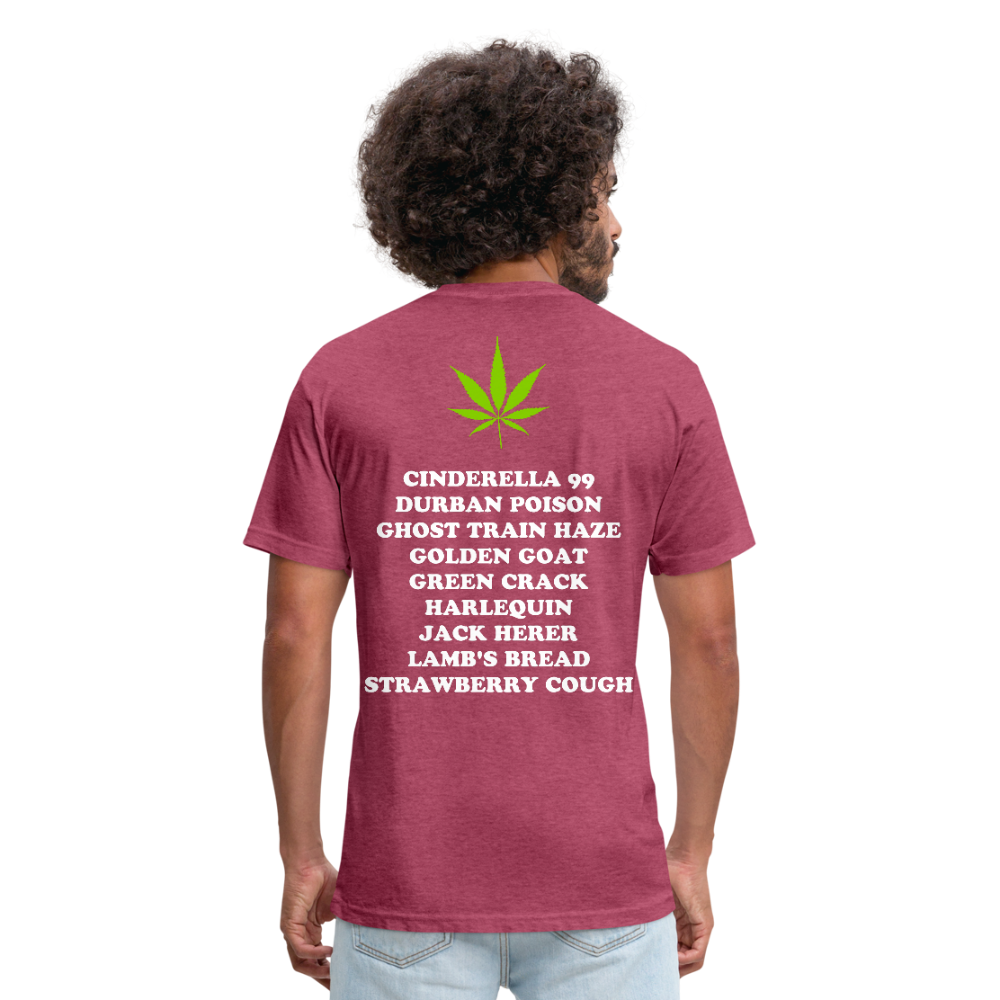 Fitted Cotton/Poly T-Shirt by Next Level - heather burgundy