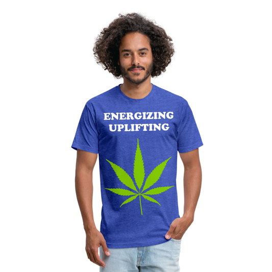 Fitted Cotton/Poly T-Shirt by Next Level - heather royal