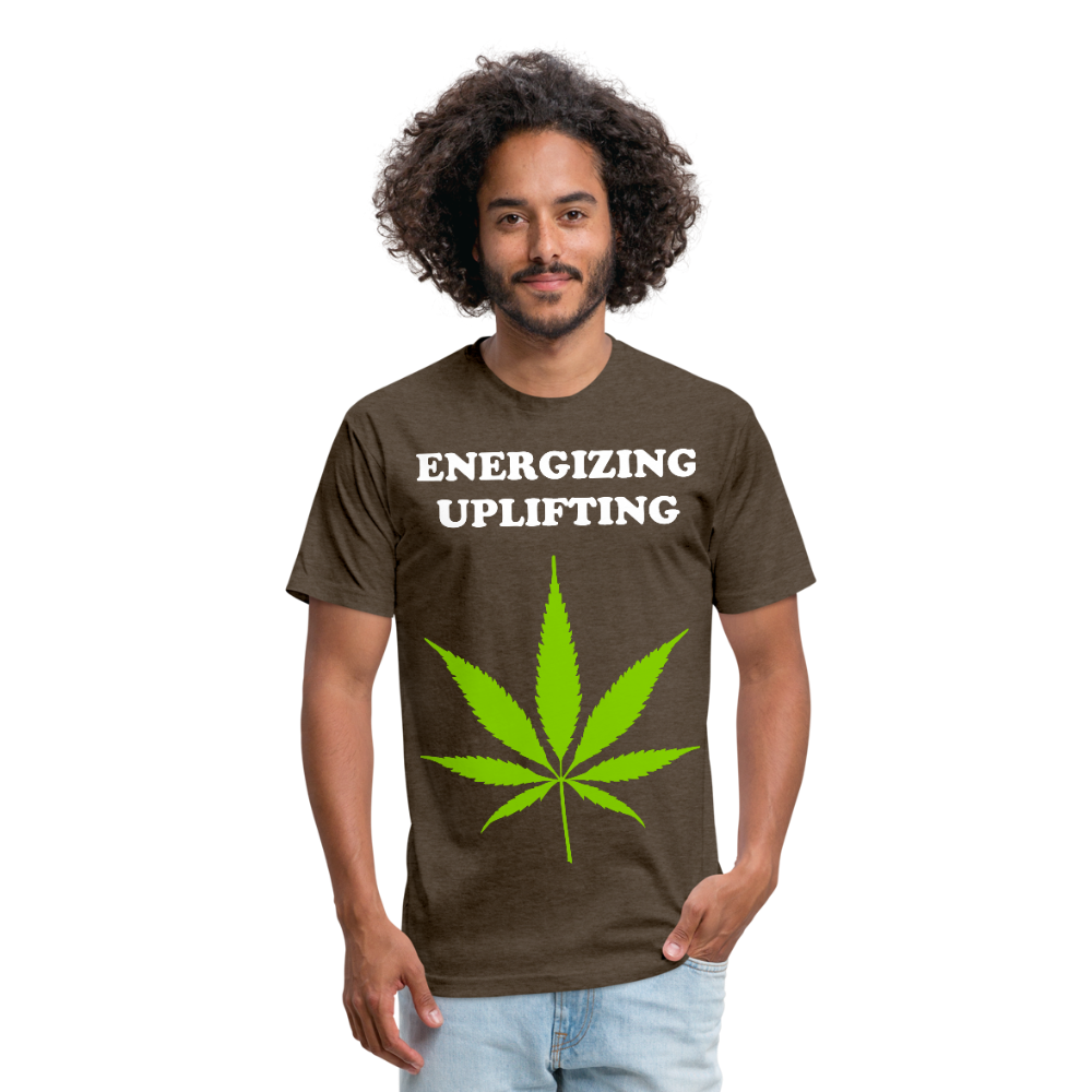 Fitted Cotton/Poly T-Shirt by Next Level - heather espresso