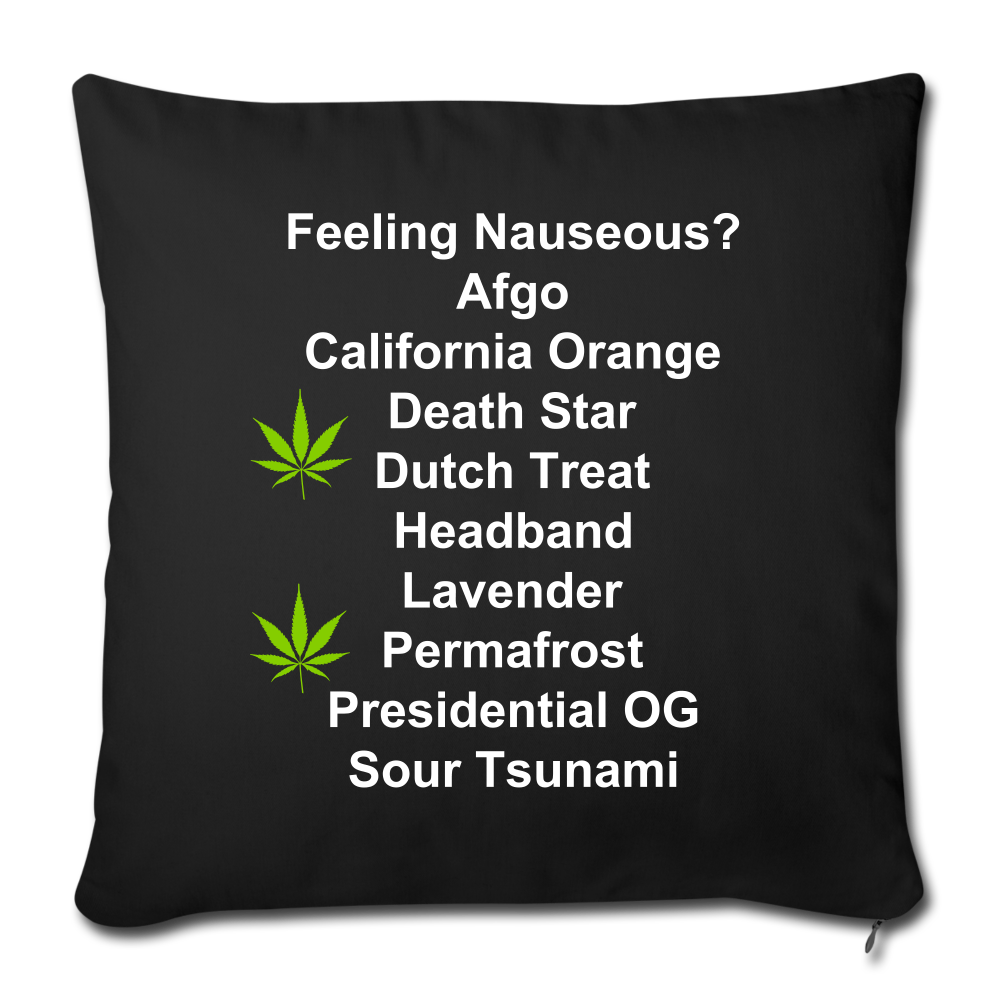 Throw Pillow Cover 18” x 18” - black