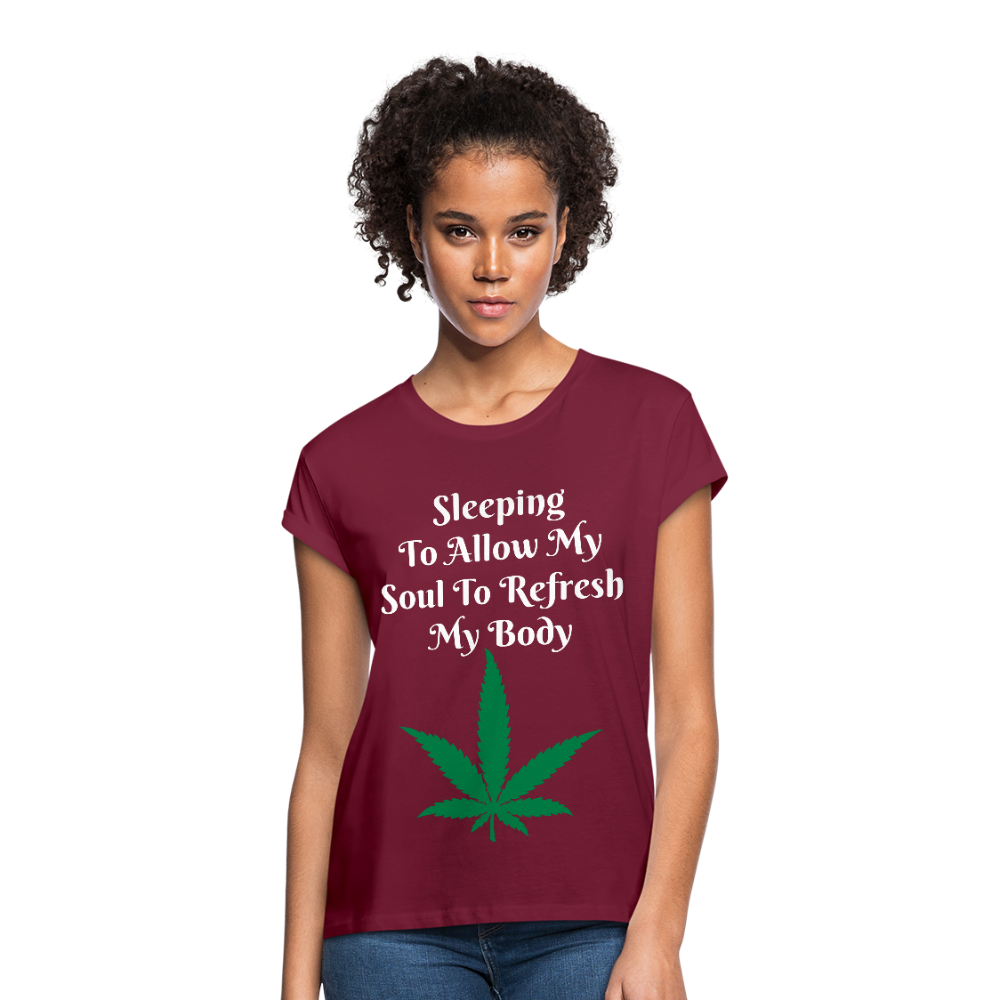 Women's Relaxed Fit T-Shirt - burgundy