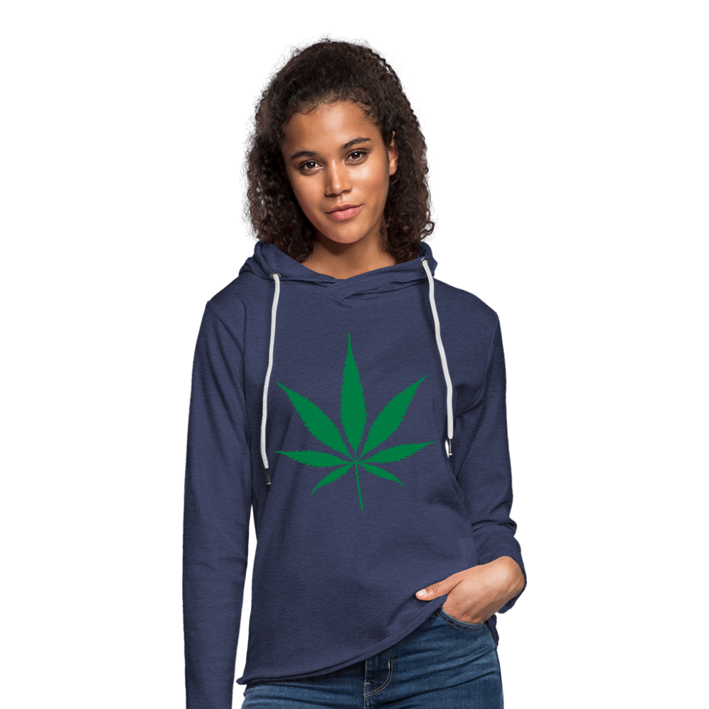 Unisex Lightweight Terry Hoodie - heather navy