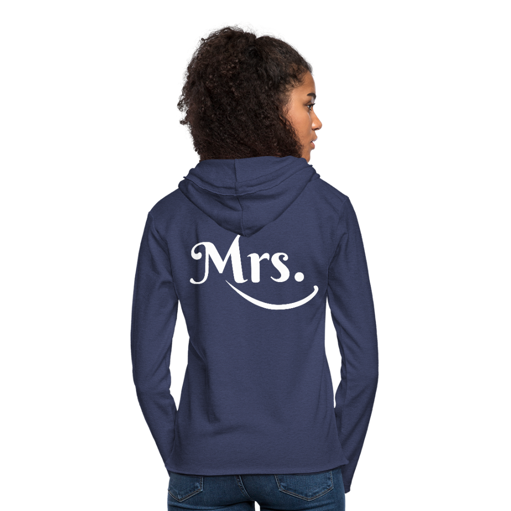 Unisex Lightweight Terry Hoodie - heather navy