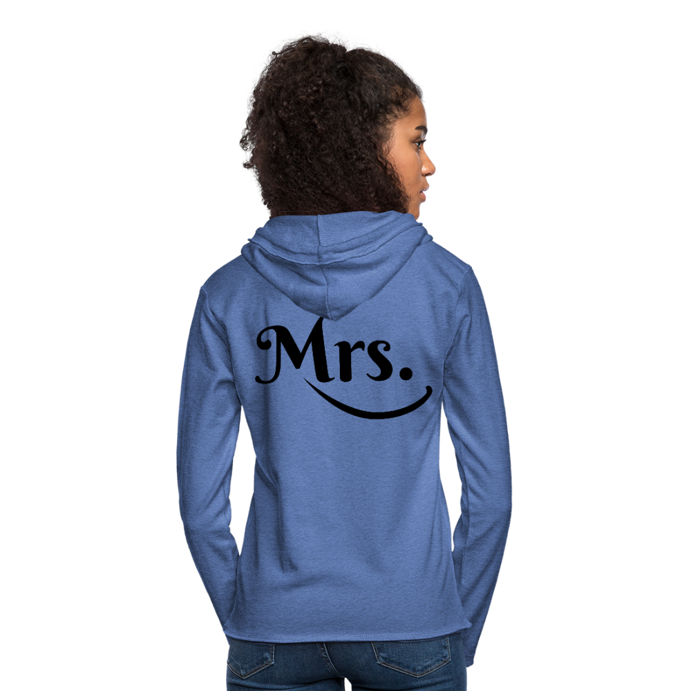 Mrs. Lightweight Terry Hoodie - heather Blue