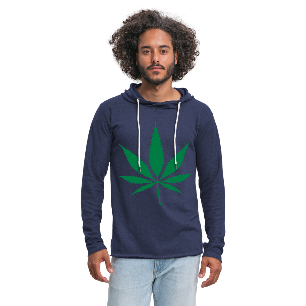 Unisex Lightweight Terry Hoodie - heather navy