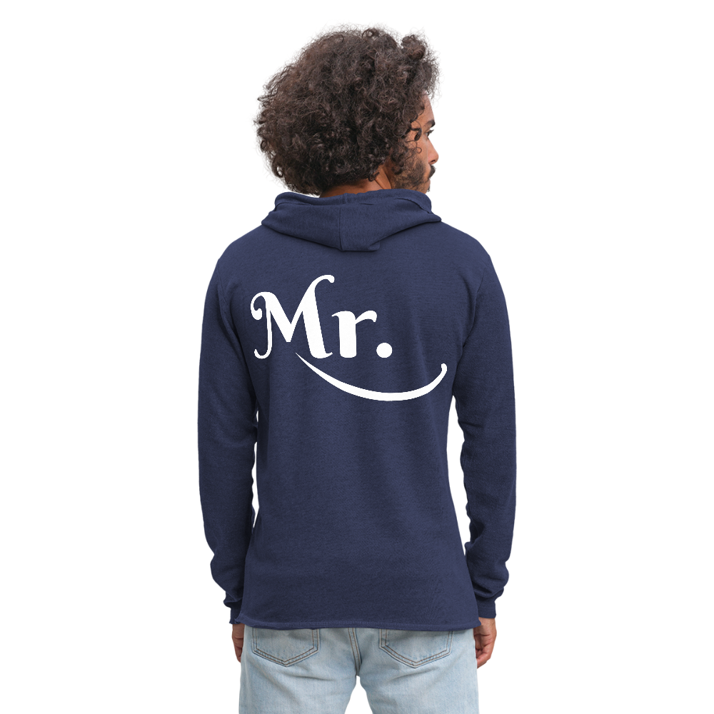 Unisex Lightweight Terry Hoodie - heather navy
