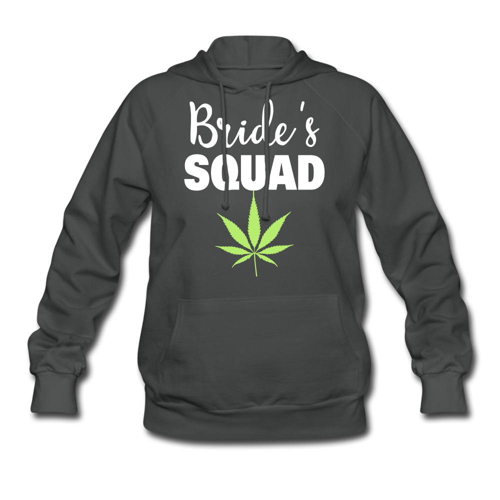 Cannabis Bride's Squad Women's Hoodie - asphalt
