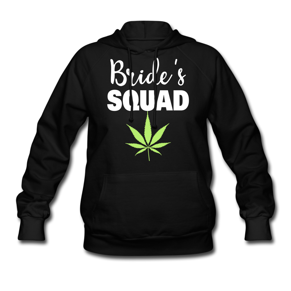 Cannabis Bride's Squad Women's Hoodie - black