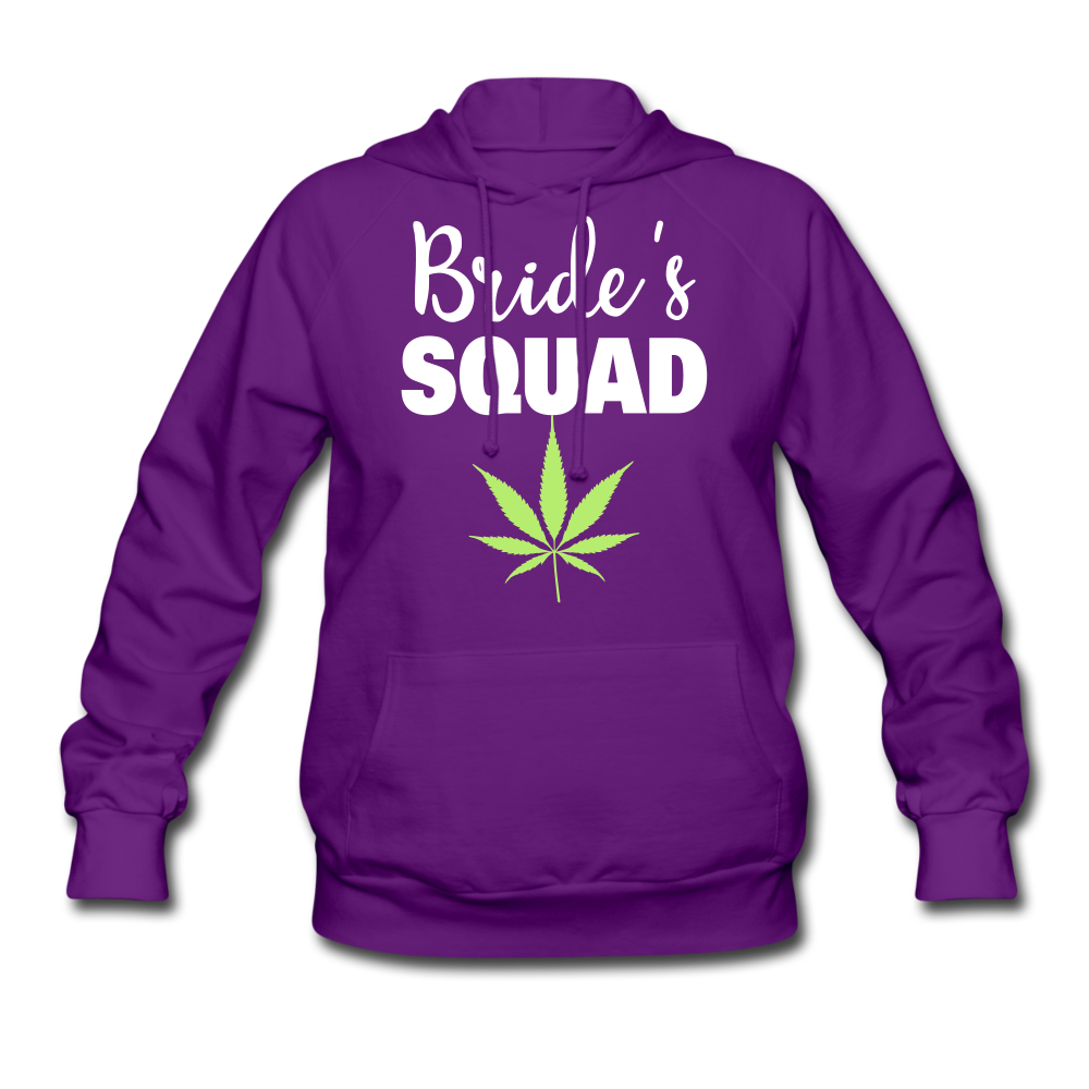 Cannabis Bride's Squad Women's Hoodie - purple