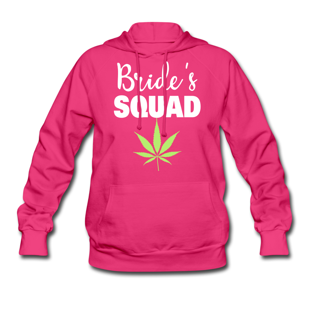 Cannabis Bride's Squad Women's Hoodie - fuchsia