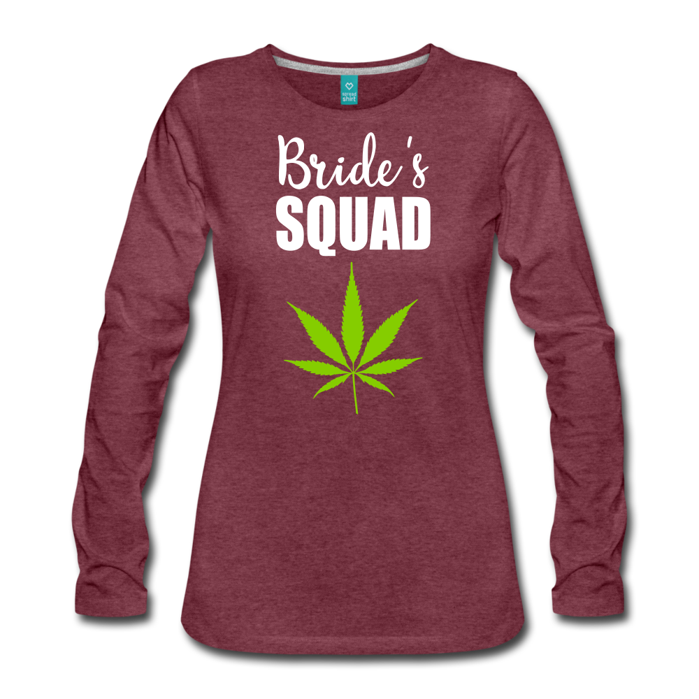 Women's Premium Long Sleeve T-Shirt - heather burgundy