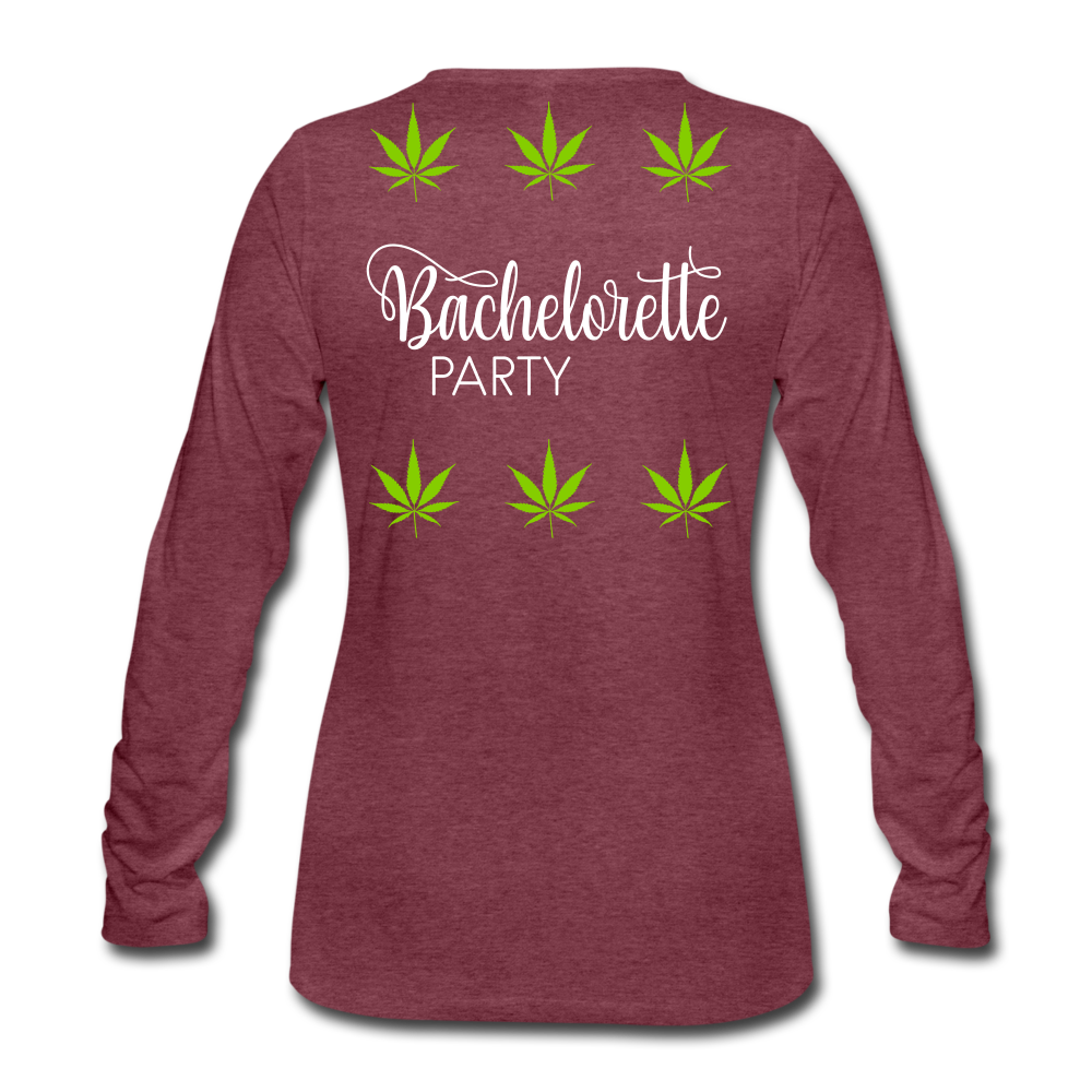 Women's Premium Long Sleeve T-Shirt - heather burgundy