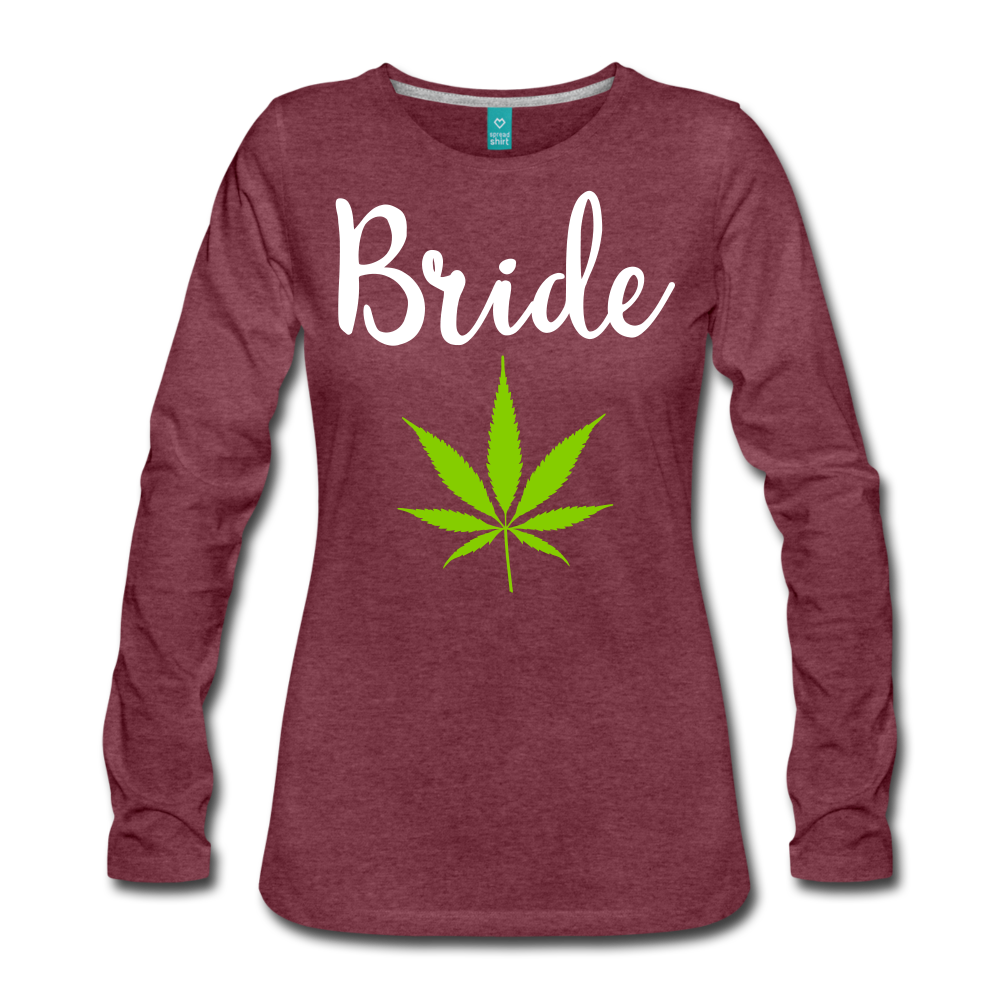 Women's Premium Long Sleeve T-Shirt - heather burgundy