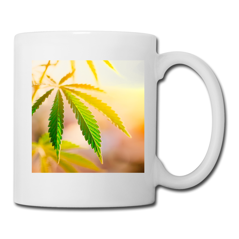 Sunrise Sunset Cannabis Mug - white