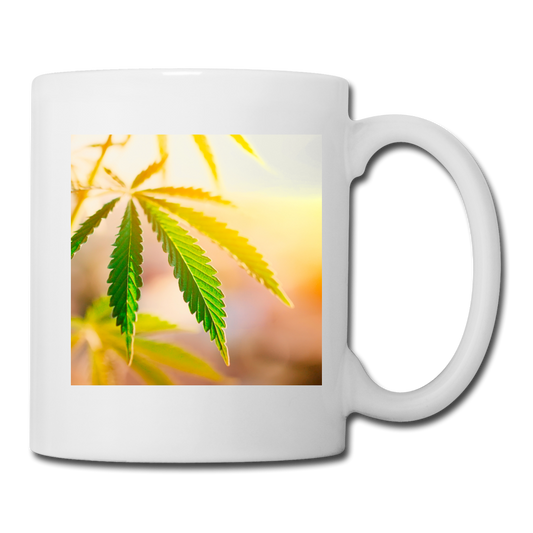 Sunrise Sunset Cannabis Mug - white