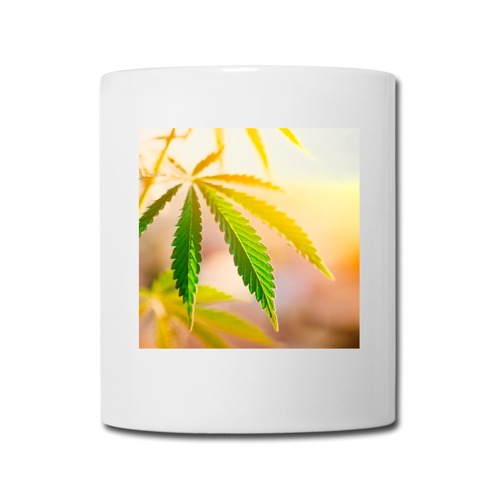 Sunrise Sunset Cannabis Mug - white