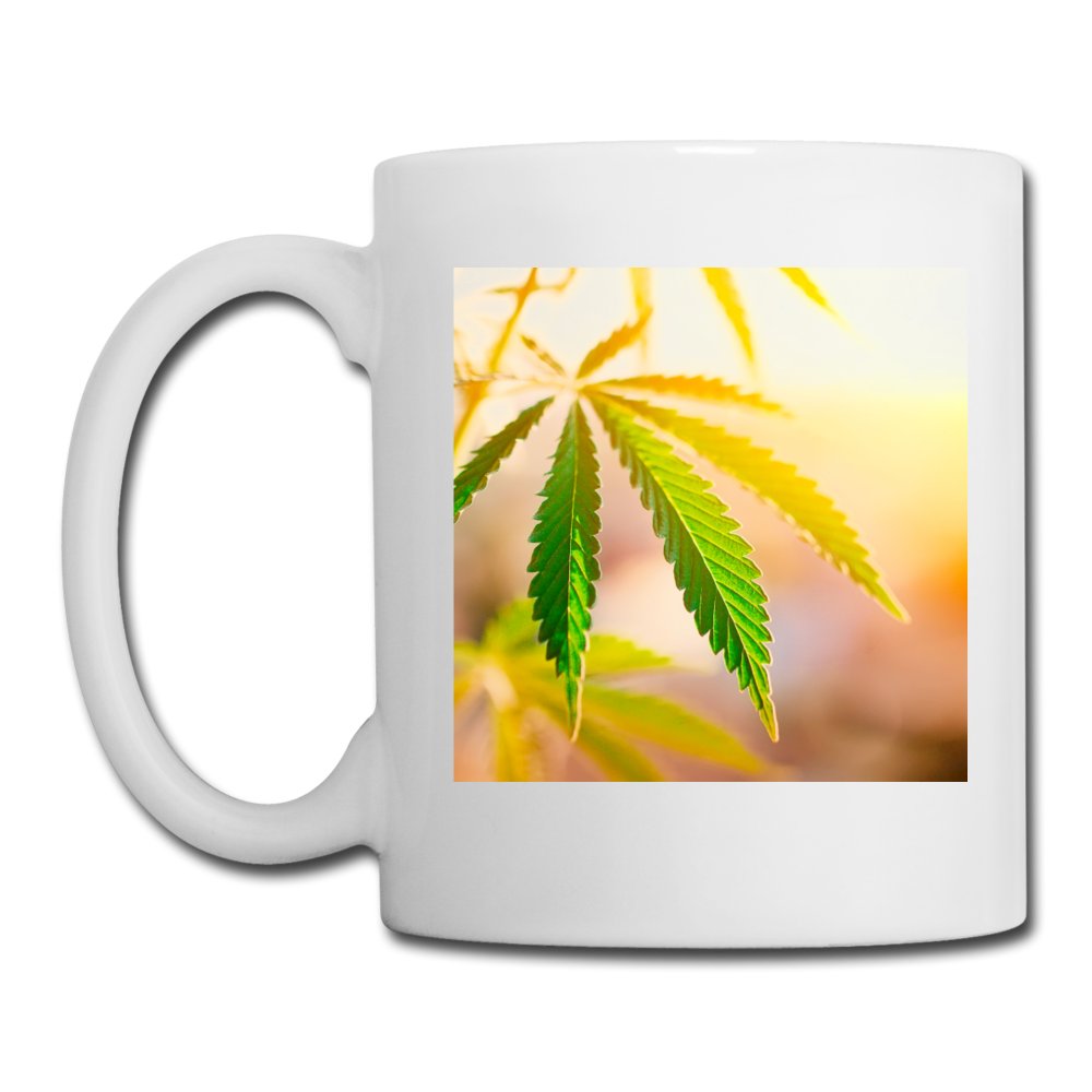 Sunrise Sunset Cannabis Mug - white