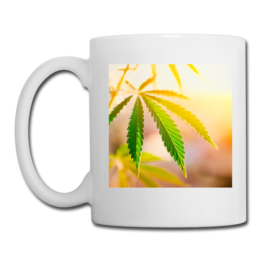 Sunrise Sunset Cannabis Mug - white