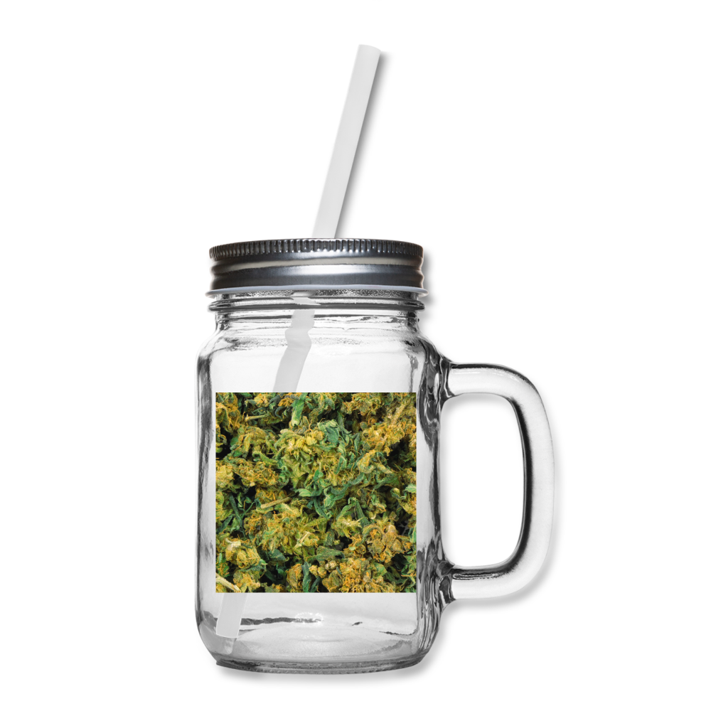Cannabis Mason Jar - clear