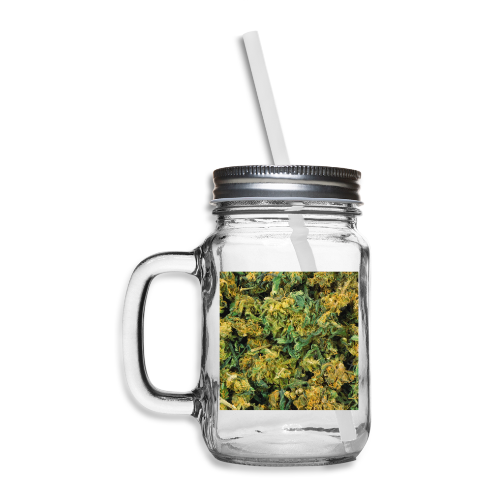 Cannabis Mason Jar - clear