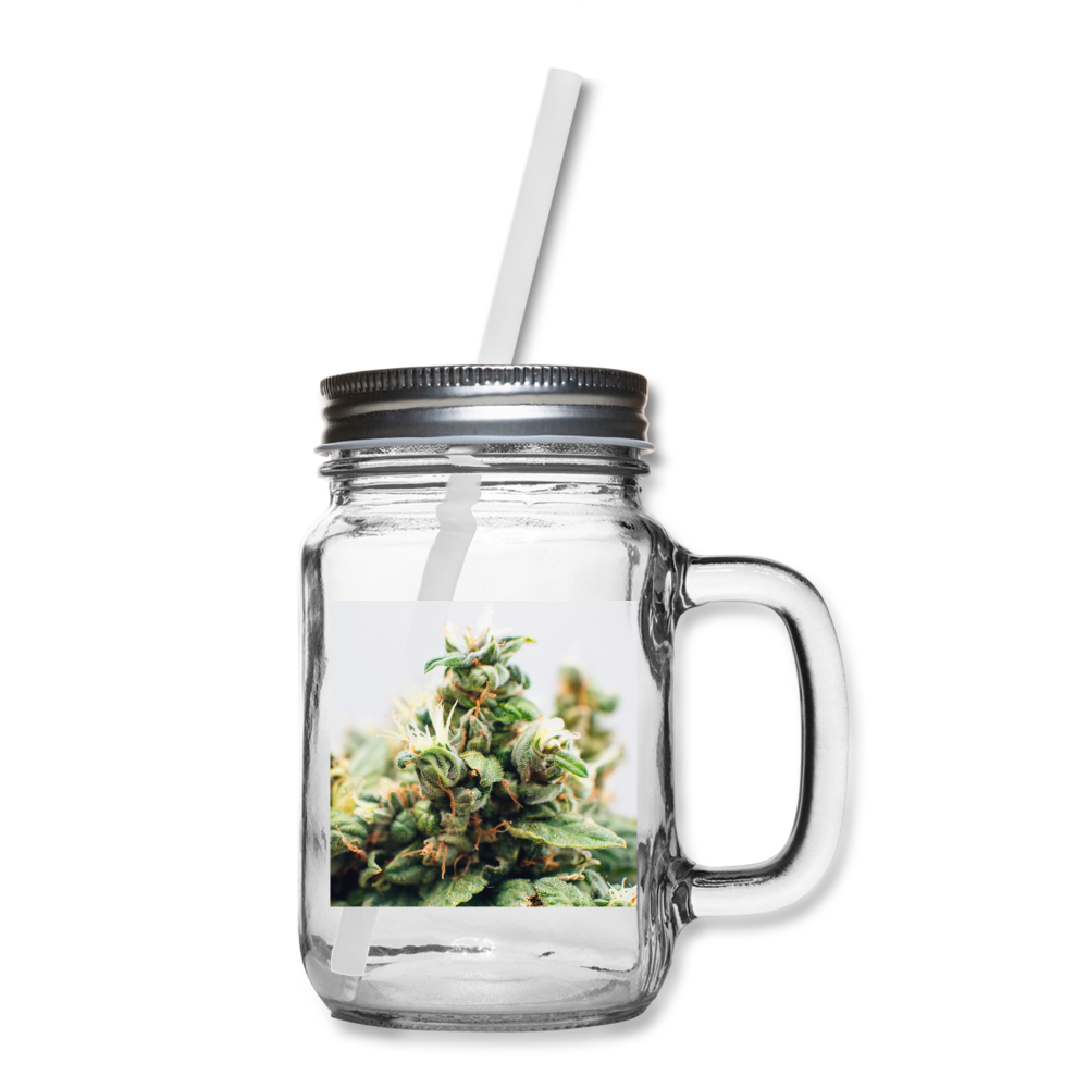 CannaBloom Cannabis Mason Jar - clear