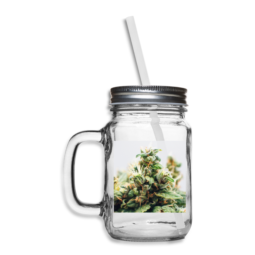 CannaBloom Cannabis Mason Jar - clear