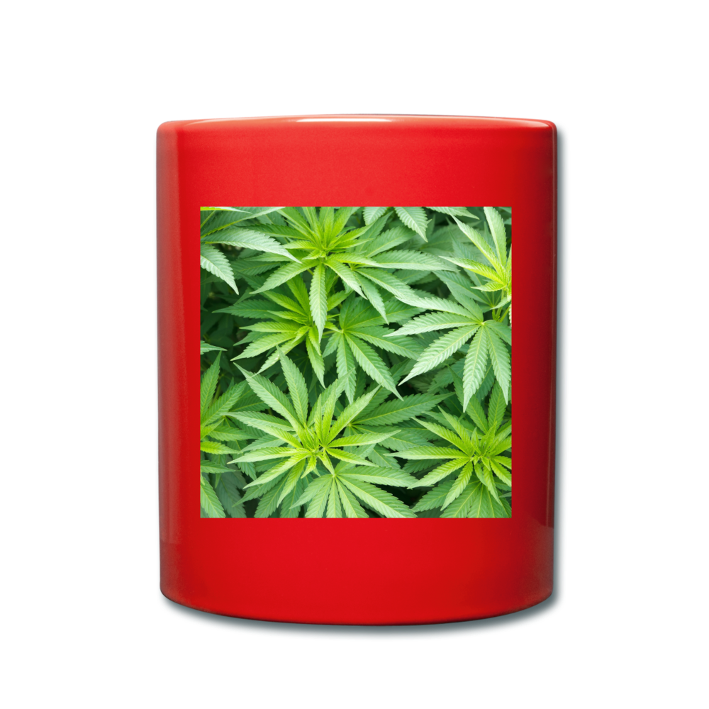 Cannabis Full Color Mug - red
