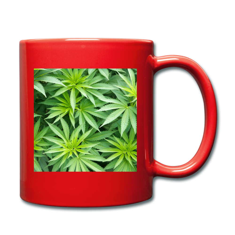 Cannabis Full Color Mug - red