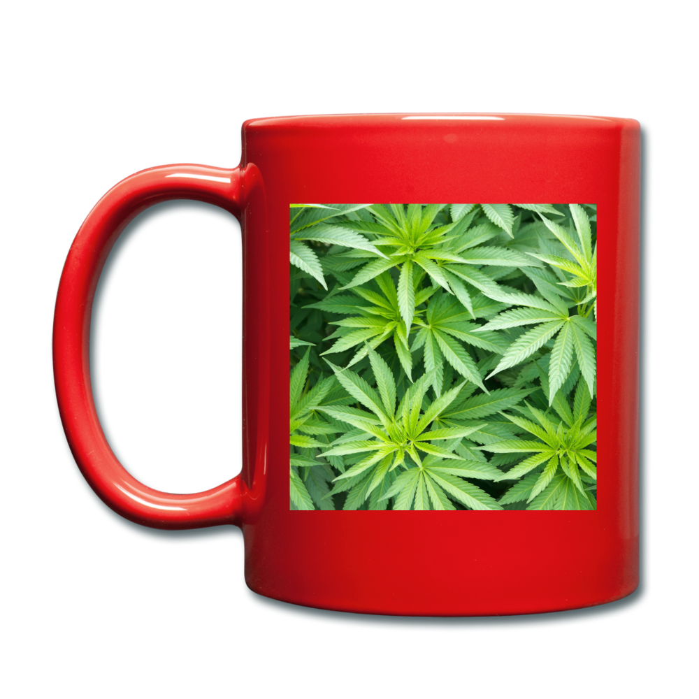 Cannabis Full Color Mug - red