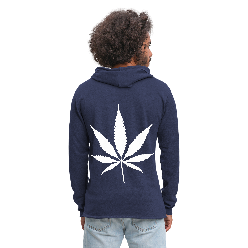 Unisex Lightweight Terry Hoodie - heather navy
