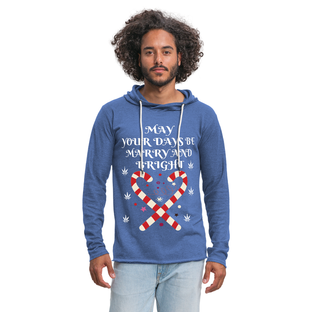 Unisex Lightweight Terry Hoodie - heather Blue