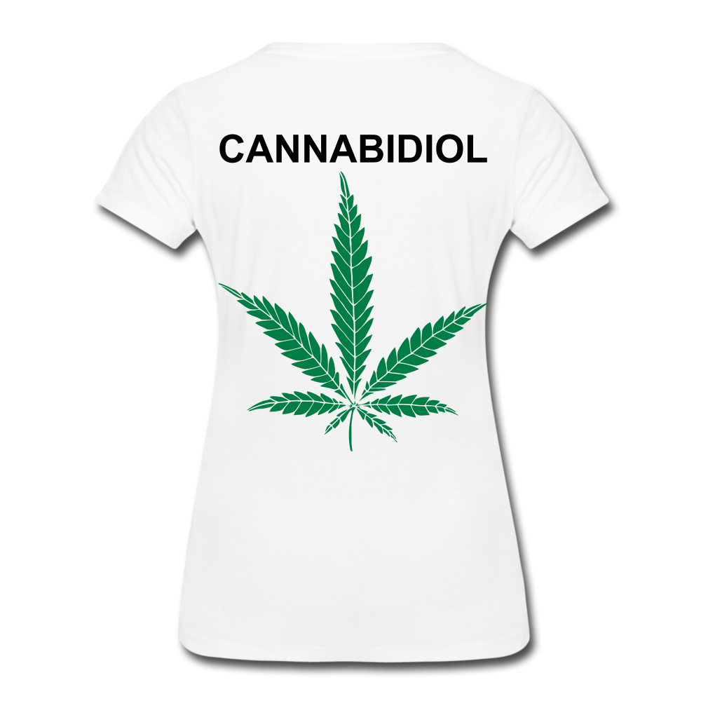 CBD For Chronic Pain Ladies Organic T-Shirt - white