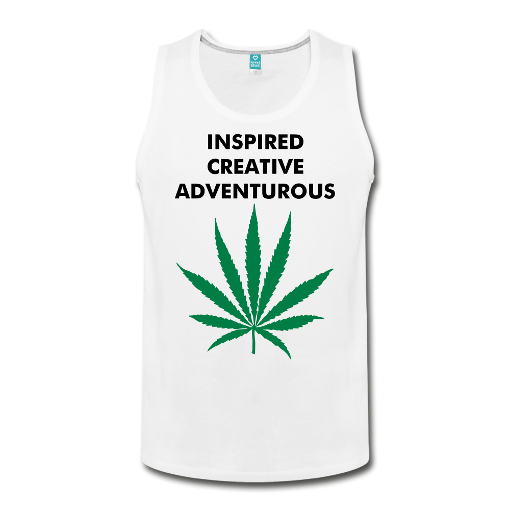 Team Sativa Get Creative Men's Slim Fit Premium Tank - white