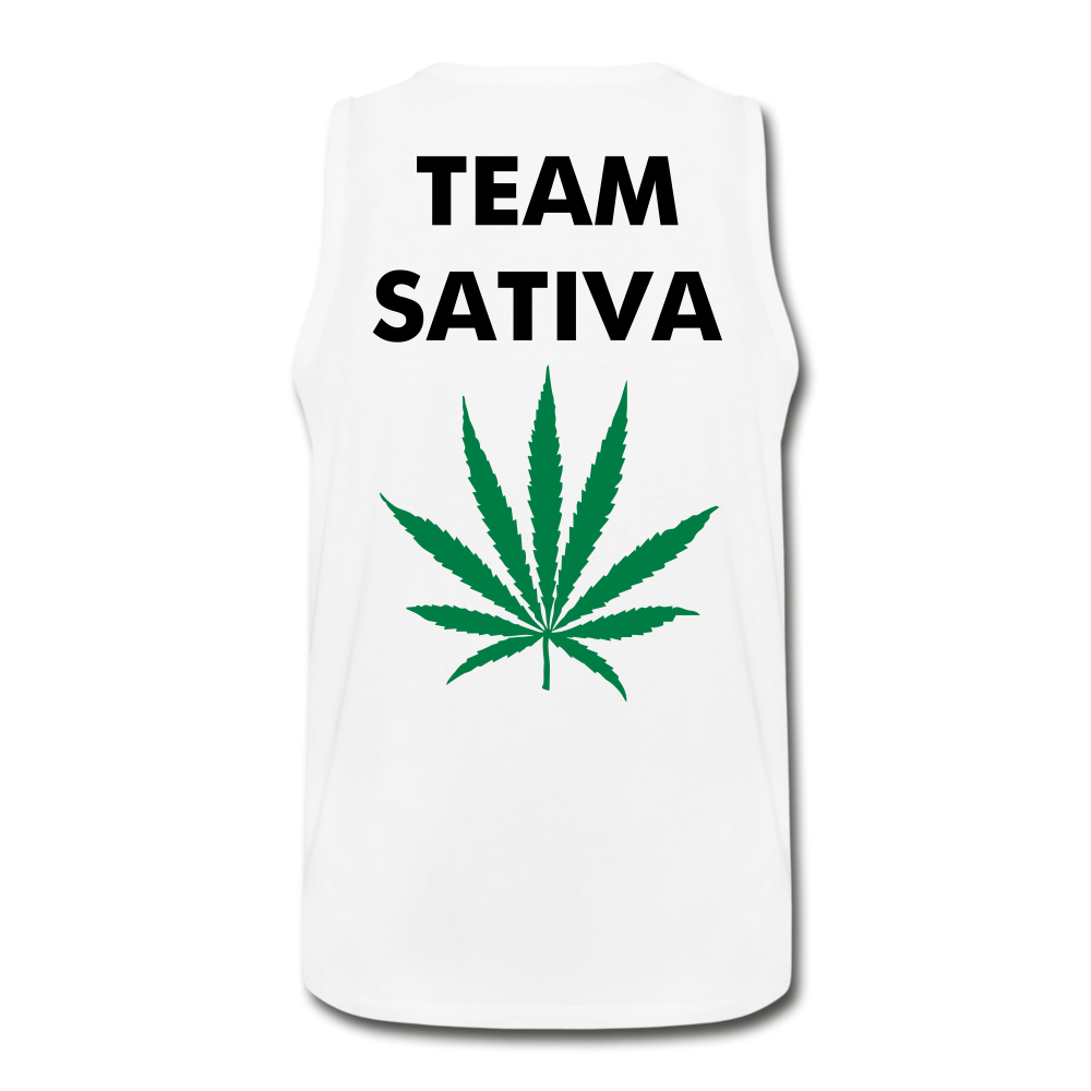 Team Sativa Get Creative Men's Slim Fit Premium Tank - white