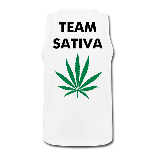 Team Sativa Get Creative Men's Slim Fit Premium Tank - white