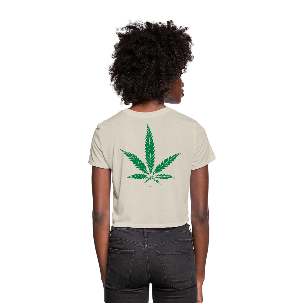 Mind Body Spirit Ladies Cropped T-Shirt - dust