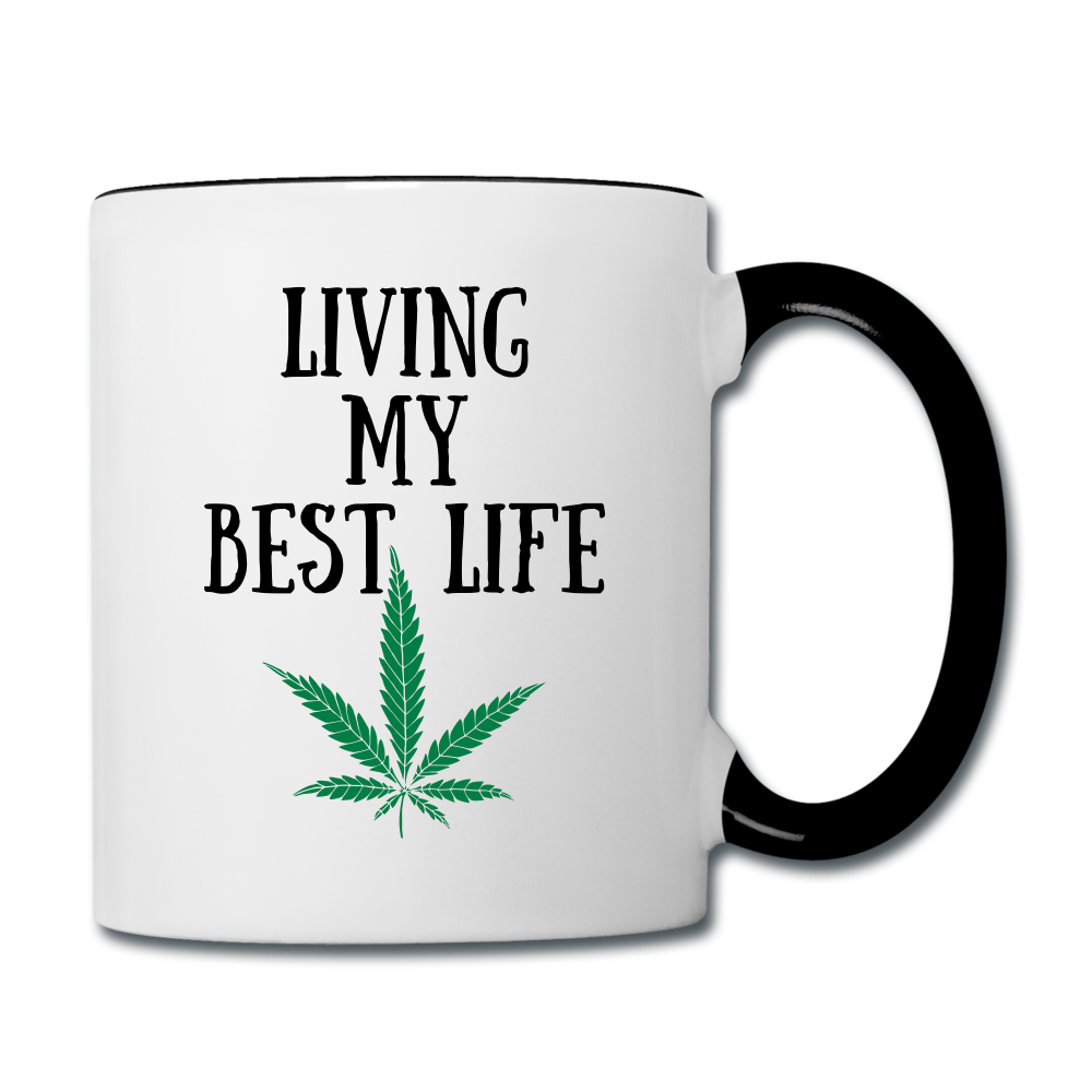 Living My Best Life Mug - white/black