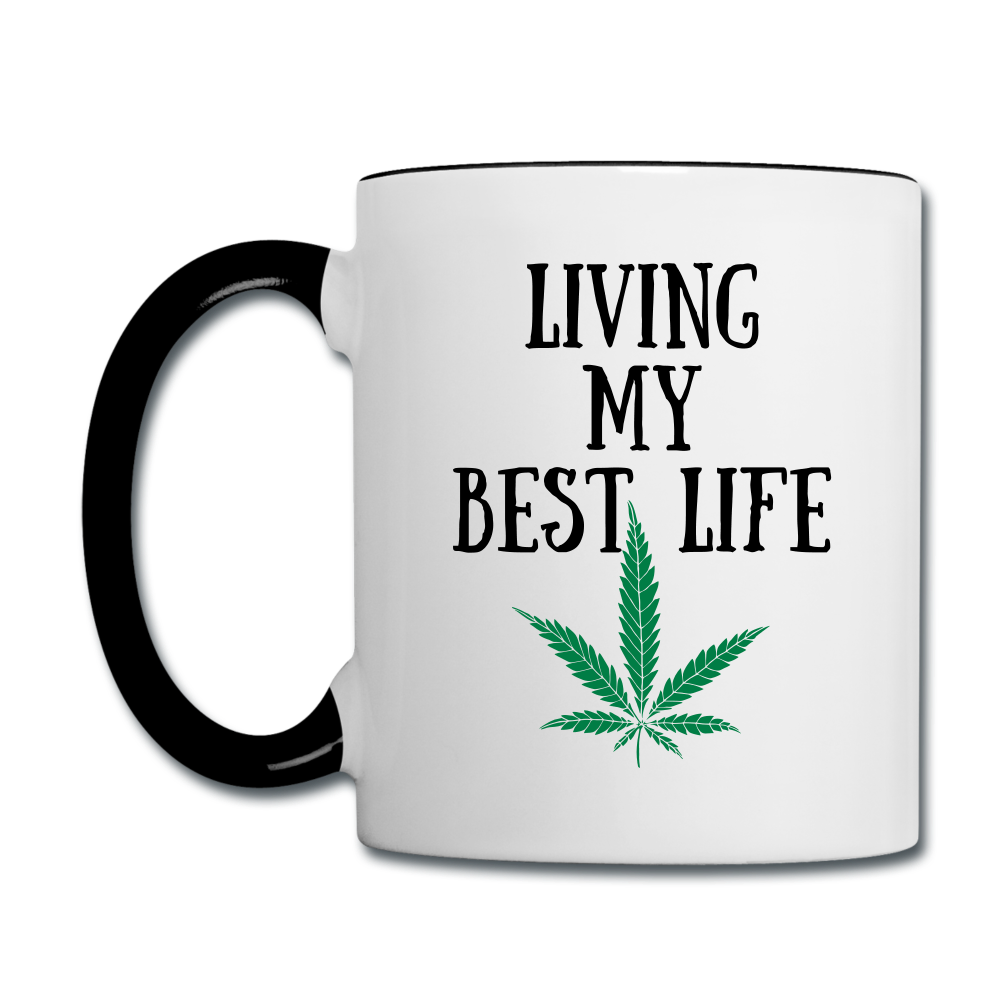 Living My Best Life Mug - white/black
