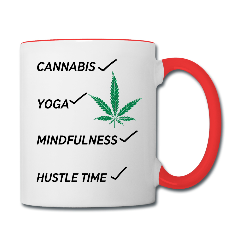Hustle Time Mug - white/red
