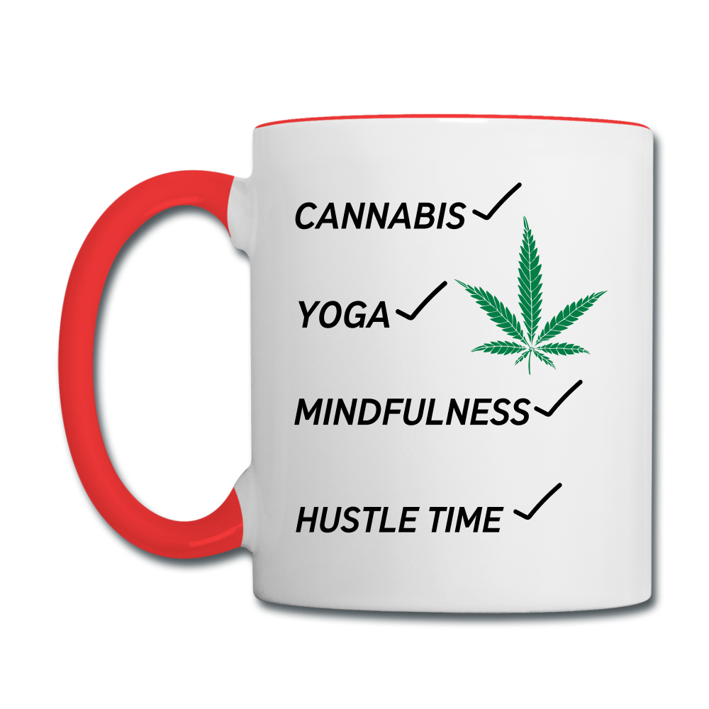 Hustle Time Mug - white/red