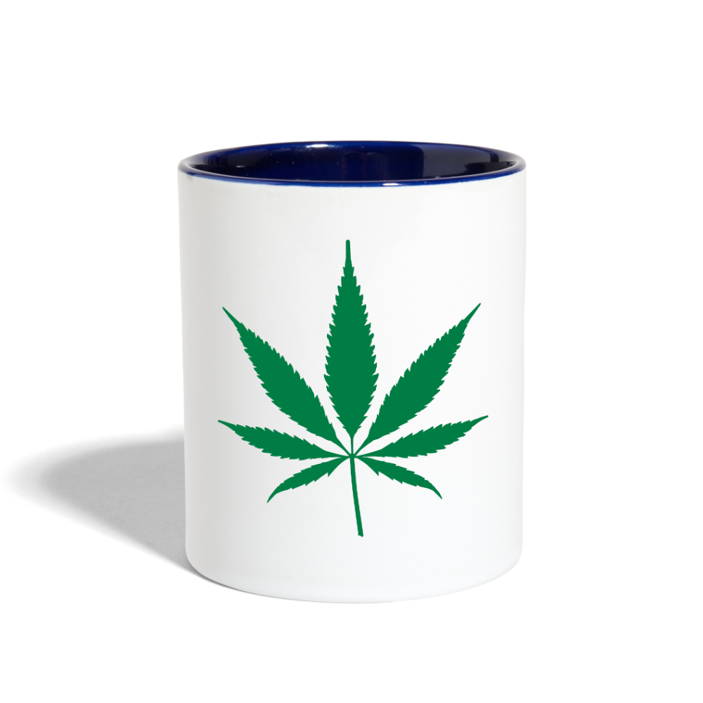 Ladies Love Flowers Contrast Mug - white/cobalt blue