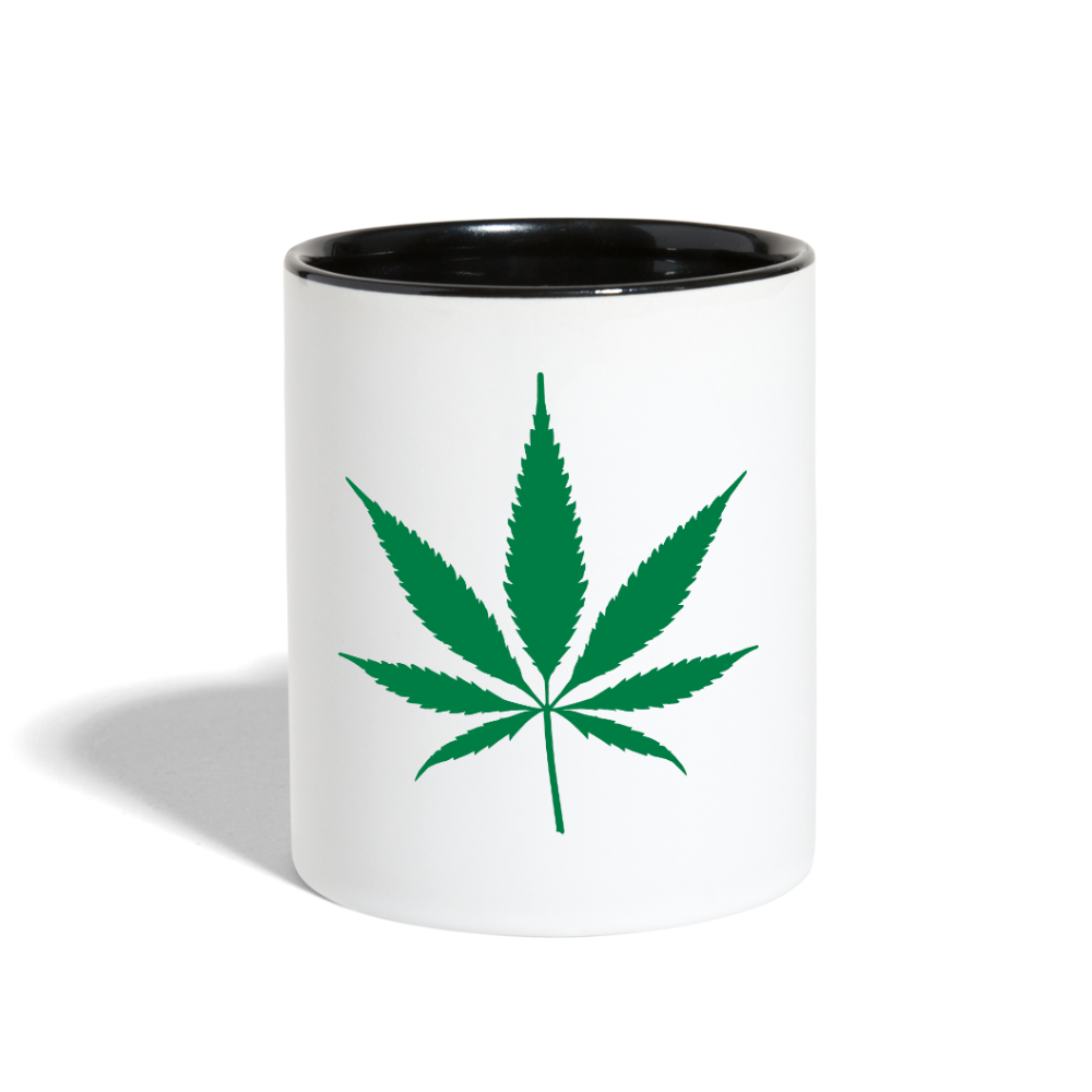 Ladies Love Flowers Contrast Mug - white/black
