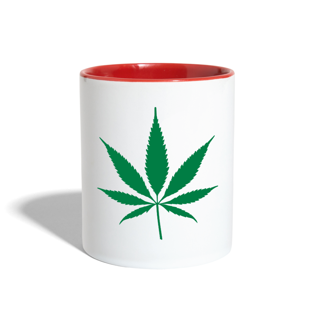 Ladies Love Flowers Contrast Mug - white/red