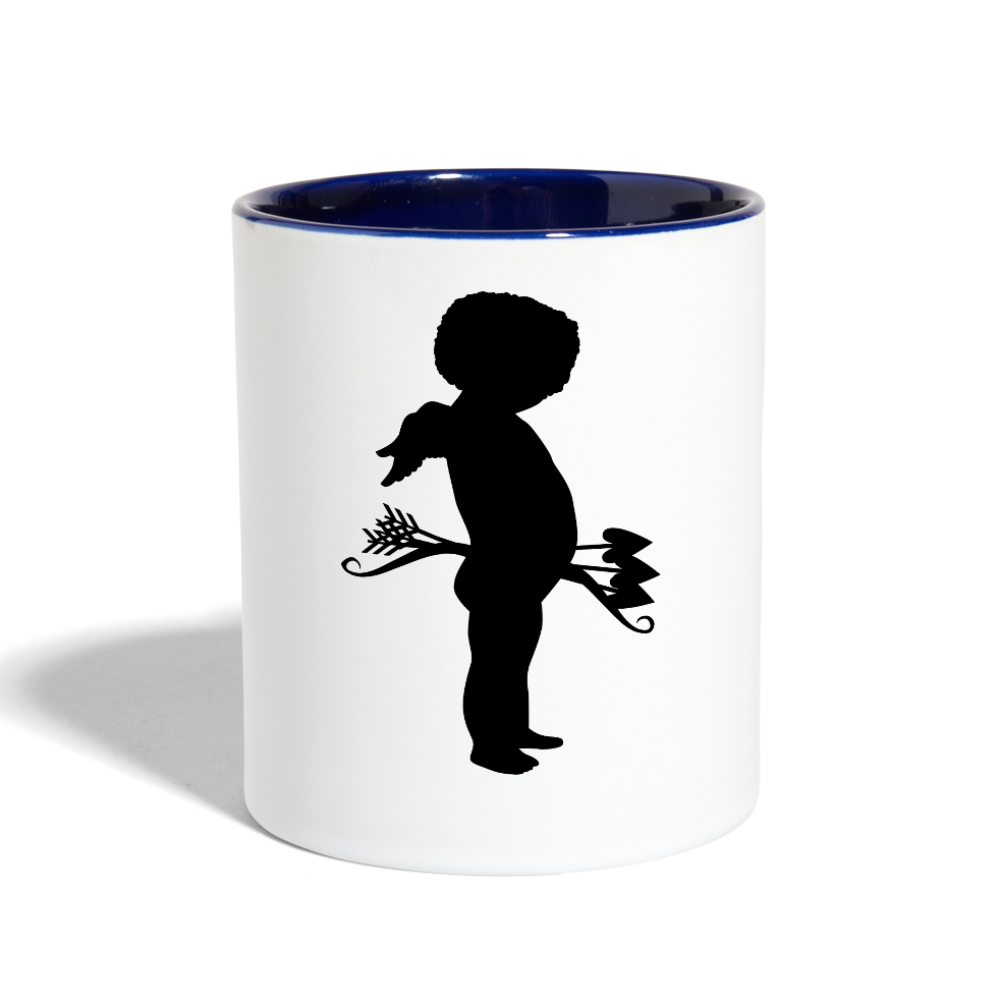 Contrast Coffee Mug - white/cobalt blue