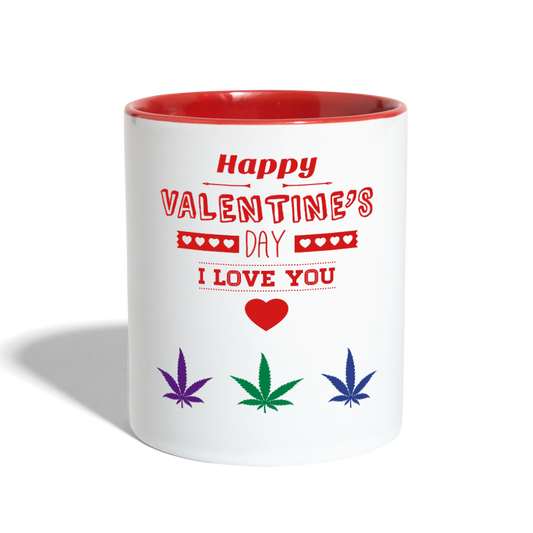 Contrast Coffee Mug - white/red